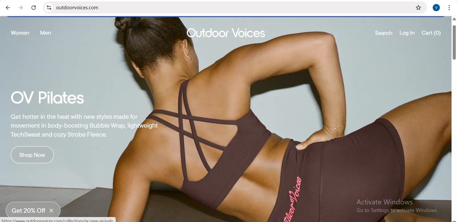 Outdoor Voices storefront